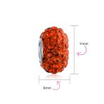 Set of 3 Halloween Red Eyes Skeleton Pirate Skull & Orange Spacer Charm Bead - Image 3