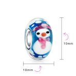 Christmas Charm Bead Snowman Murano Glass for European Bracelets - Image 3