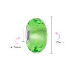 Set of 2 Translucent Murano Faceted Glass Charm Bead with Sterling Silver Core - Image 39