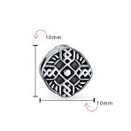 Religious Celtic Trinity Cross Charm Bead Oxidized .925 Sterling Silver Fits European Bracelet - Image 3