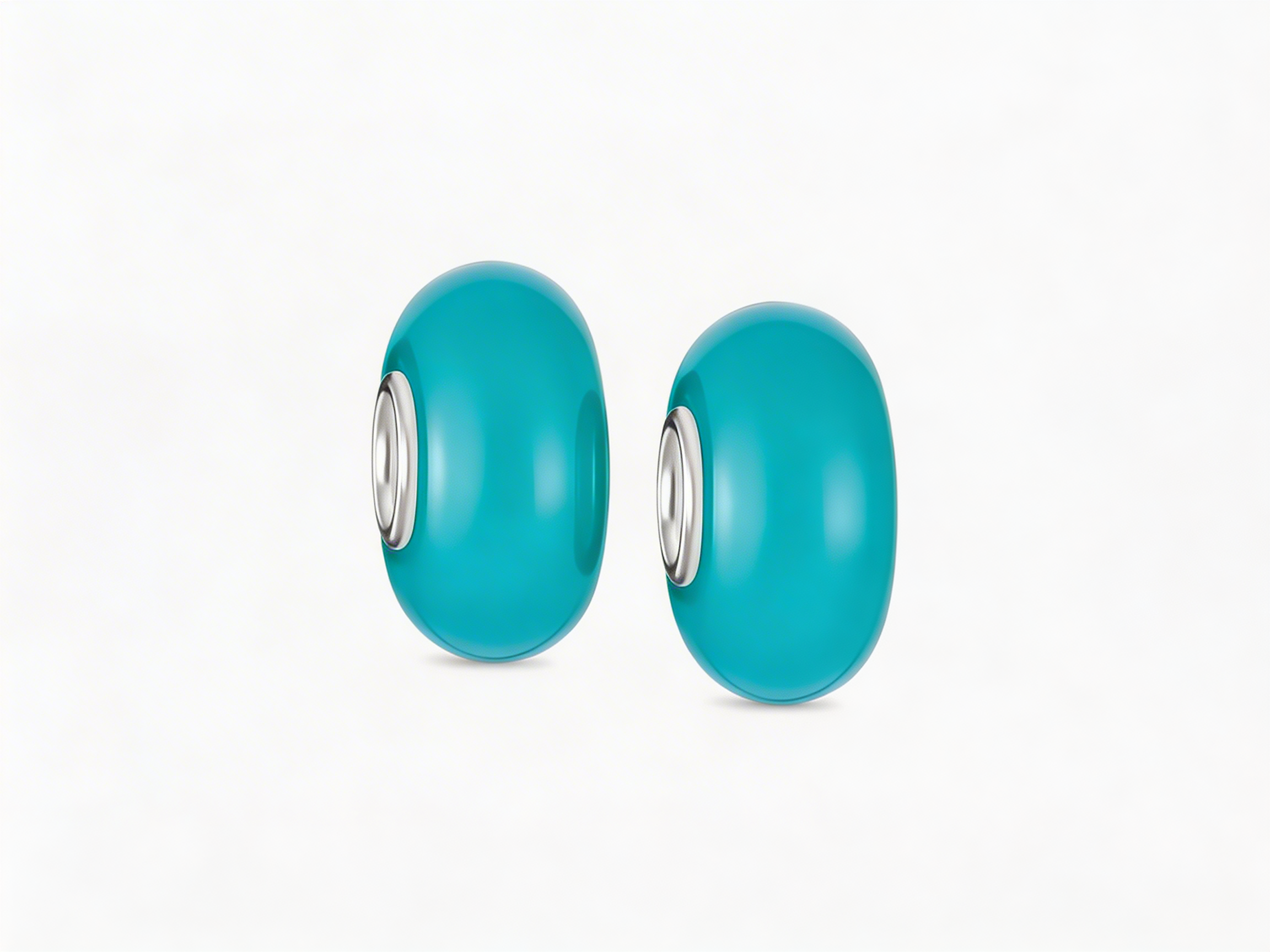 pbx-wj-swf3800set-az_20aqua_20charm_20bead Set of 2 Gemstone Spacer Bead Charm Sterling Silver - Image 1