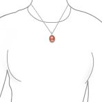 Classic Victorian Lady Portrait Cameo Pendant Necklace Sterling Silver Brooch - Image 7