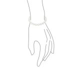 Fashion Set Of 3 Stackable White Faux Pearl Strand Stretch Bracelet 8MM Beads - Image 3