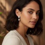 Elegant Vintage Dangle Chandelier Earrings with CZ White Glass Ball Pearl Drops - Image 3