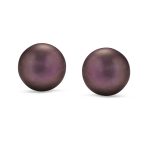 Set of 3 White Black Brown Freshwater Cultured Pearl Stud Earrings Silver 7MM - Image 2