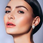 Cocktail Leaf Halo CZ Marquise 10MM White Pearl Stud Earrings Omega Back Clip For Pierced Ears - Image 4