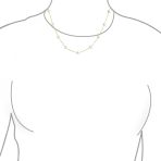 Bridal Tin Cup Freshwater Cultured Pearl Chain Station Necklace Sterling Silver - Image 13