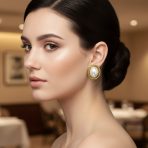 Twist Rope White Simulated Mabe Pearls Clip-On Earrings - Image 3