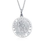 Patron of Safe Travel St. Christopher Medal Pendant Necklace
