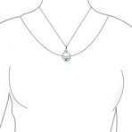 Traditional Irish Kelly Green CZ Celtic Love Knot Claddagh Pendant Necklace - Image 3