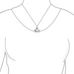 Masonic Freemason Compass Pendant Necklace in Oxidized Sterling Silver Chain - Image 3