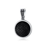 Unisex Retro Hemp Cannabis Leaf Pendant Necklace in Oxidized Sterling Silver - Image 2