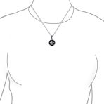 Unisex Retro Hemp Cannabis Leaf Pendant Necklace in Oxidized Sterling Silver - Image 3
