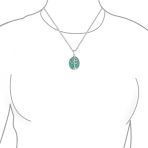 Lapis Turquoise Abalone Tree of Life Pendant Necklace in Sterling Silver - Image 10