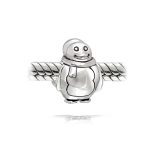 Cute Fat Cartoon Christmas Charm Bead Snowman Penguin Sterling Silver Bracelet - Image 2