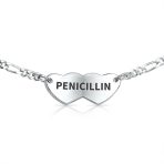 Dainty Heart Shape Red Medical Identification Blank ID Bracelet .925 Sterling Silver Wrist 6 -7 Inch - Image 20