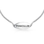 Personalize Medical Alert ID Thin Box Link Bracelet Oval Shape Tag - Image 7