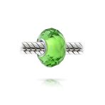 Set of 2 Translucent Murano Faceted Glass Charm Bead with Sterling Silver Core - Image 25