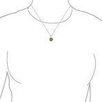 4CTW Round Yellow CZ Solitaire Stud Earrings & Pendant Necklace Set .925 Sterling Silver - Image 33