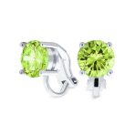 Traditional 2CT Round CZ Solitaire Clip-On Earrings - Gold Silver Non-Pierced 8MM - Image 9