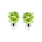 Traditional 2CT Round CZ Solitaire Clip-On Earrings - Gold Silver Non-Pierced 8MM - Image 23