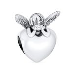 Set of 2 Fairy Angel Wings Heart & Cloud Word Dreamer Bead Charm Sterling Silver - Image 5