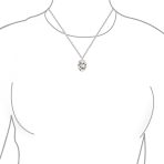 Oval Inlay Style Nature Bird Cameo Pendant Necklace .925 Sterling Silver - Image 3