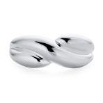 Dome Twisted Love Knot Infinity Band Silver Ring Sterling Criss Cross - Image 2