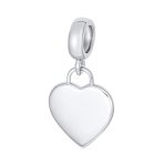 Heart Shape Medical ID Dangle Charm Bead Sterling Silver for European Bracelet - Image 2