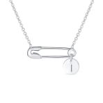 Solidarity Round Circle Sideways Safety Pin Pendant Necklace Sterling Silver - Image 10
