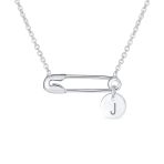 Solidarity Round Circle Sideways Safety Pin Pendant Necklace Sterling Silver - Image 11