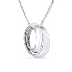 Eternal Circle Inspirational Saying Sister Bond Pendant Necklace Sterling Silver - Image 3