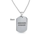 Medical ID Dog Tag Stainless Pendant Necklace 20 Inch - Image 32