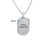 Medical ID Dog Tag Stainless Pendant Necklace 20 Inch - Image 35