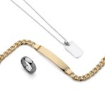 Gold Plated Identification Tag ID Bracelet Lightweight For Wrists - Image 3
