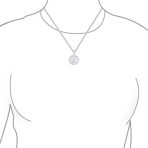 Large Patron of Missions Saint Theresa Pendant Necklace in Sterling Silver - Image 3