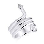 Egyptian Snake Silver Ring Band for Garden Animal Pet Reptile Lovers - Image 2