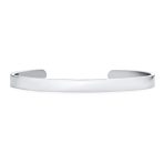 Unisex Black Plated Stainless Steel Cuff Bracelet Slender Stackable Bangle