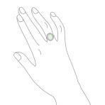 Vintage Style Gemstone Opal Cocktail Statement Ring with CZ Halo Sterling Silver - Image 3