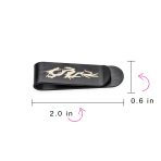 Two Tone Dragon Men Money Clip Card Holder - Black IP Stainless Steel - Image 4