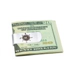 Wide Biker Jewelry Gothic Pirate Skull Money Clip Card Holder Stainless Steel - Image 3