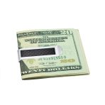 Two Tone Black Weave Carbon Fiber Money Clip Card Holder for Men - Gift for Dad - Image 3