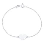 Dainty Charm Bracelet for Pet Lovers with Heart and Paw Print Sterling Silver - Image 2