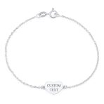 Dainty Charm Bracelet for Pet Lovers with Heart and Paw Print Sterling Silver - Image 4