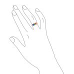 Mens Stainless Steel Gold Tone Rainbow Ring Princess Cut Square CZs for LGBTQ - Image 3