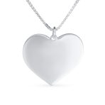 Pink Stripe Heart Words I love You Mom Heart Necklace Pendant .925 Sterling Silver - Image 2
