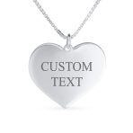 Pink Stripe Heart Words I love You Mom Heart Necklace Pendant .925 Sterling Silver - Image 5