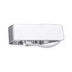 Large Round Hinged Style Money Clip Card Holder for Men Silver Stainless Steel - Image 2