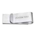 Two Tone Black Weave Inlay Carbon Fiber Money Clip Card Holder for Men - Image 6
