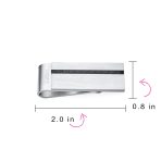 Two Tone Black Weave Inlay Carbon Fiber Money Clip Card Holder for Men - Image 4